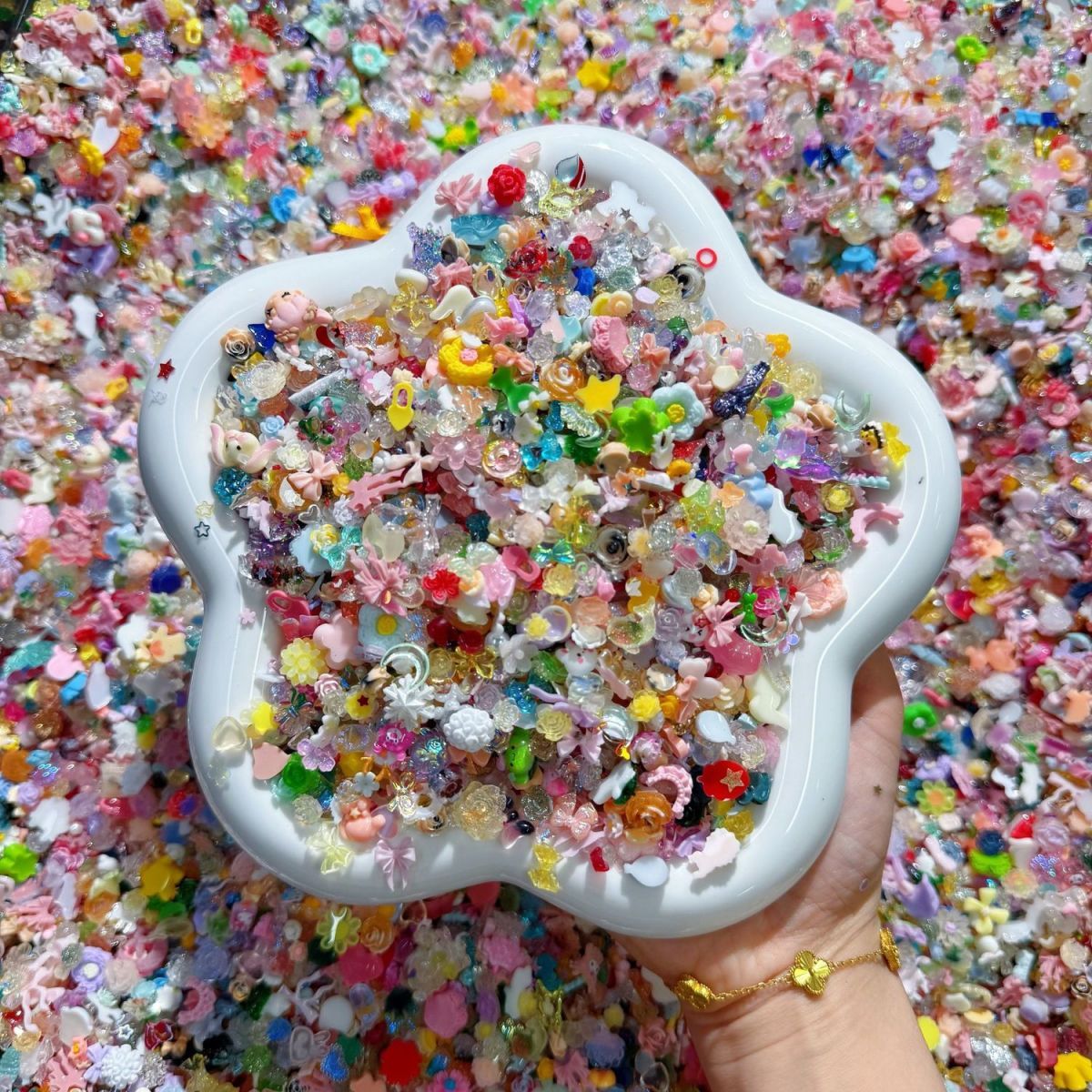 Nail Art Valentines Day - 20 г. Смешанные мини-украшения из смолы: