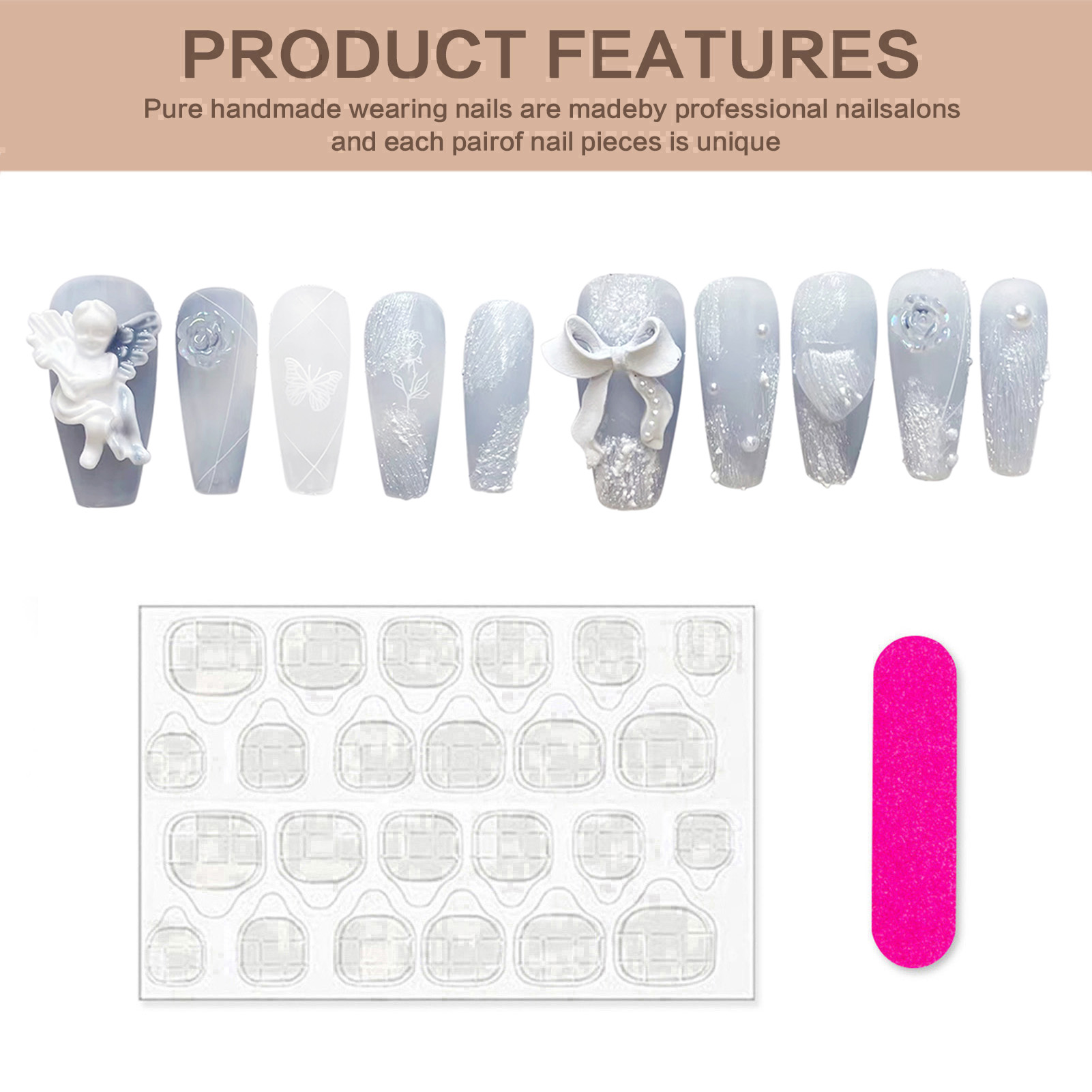 3D пластырь ангельские накладн – обзор и цена Nail Art Press On