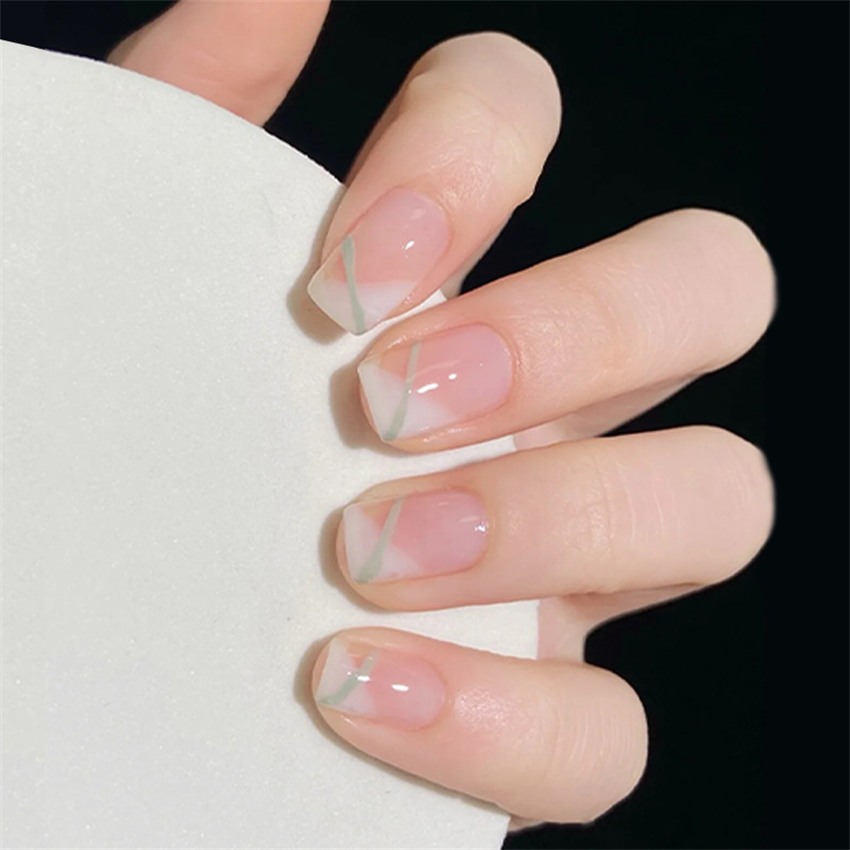 Набор из 24 зеленых акриловых  – обзор и цена Nail Art Pink